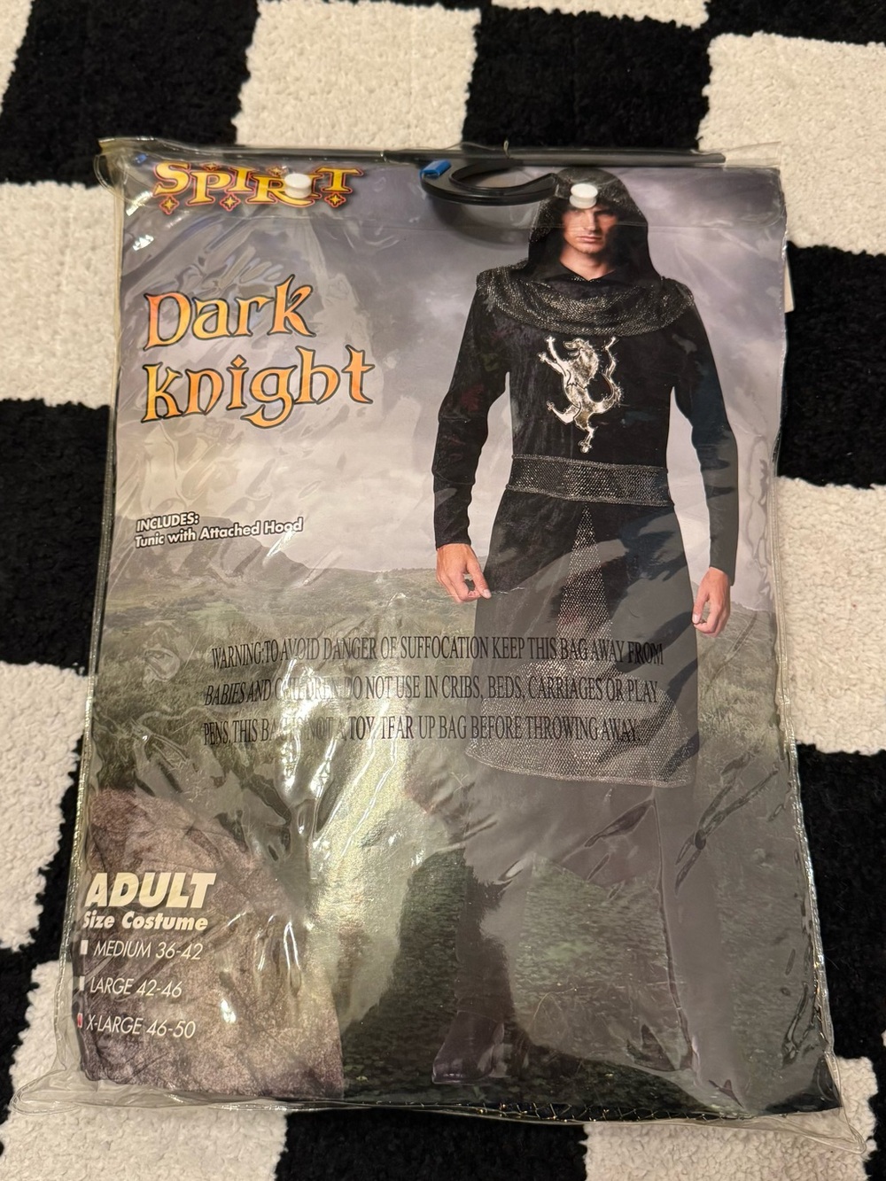 Spirit Dark Knight Medieval Tunic Renaissance Halloween Costume Men’s Size XL